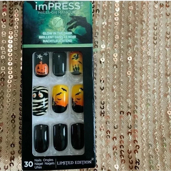 NEW ImPRESS GLOW IN THE DARK HALLOWEEN NAILS - Picture 2 of 5